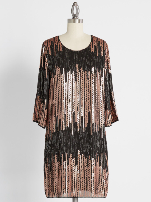 Ignite Under The Strobe Light Shift Dress