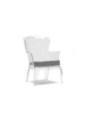 Tasha Polycarbonate Modern Accent Chair Clear/dark Gray - Baxton Studio