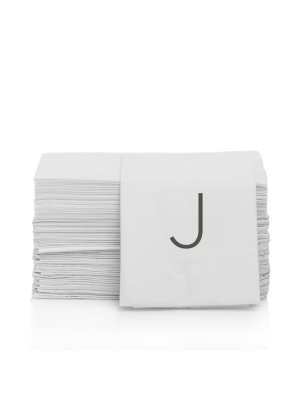 Monogram Hand Towel, J (set Of 50)