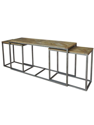 Nesting Console Tables  Set Of 3