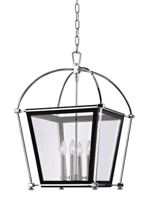 Hollis 4 Light Pendant Polished Nickel