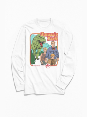 Jurassic Park Vintage Cartoon Long Sleeve Tee