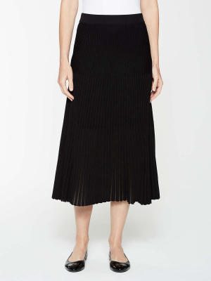 Multi-stitch A-line Knit Skirt