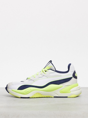 Puma Rs-2k Sneakers In White And Neon