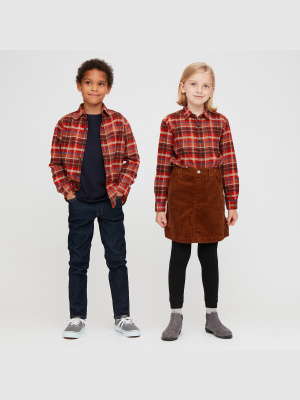 Kids Flannel Checked Long-sleeve Shirt