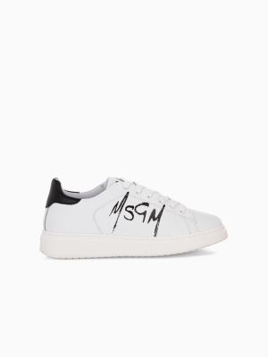 Msgm Logo Print Low-top Sneakers