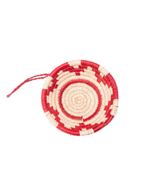 Handwoven Baskets By Blu Red Basket Ornament