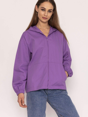 Full Zip Jacket In Lilac