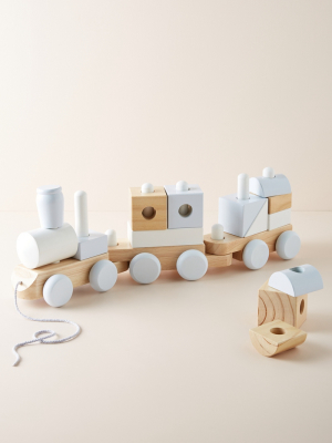 Wooden Block Train Toy