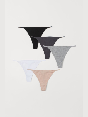 5-pack Cotton Thong Briefs