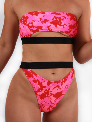 Pink Camo High Waist Bikini Brief