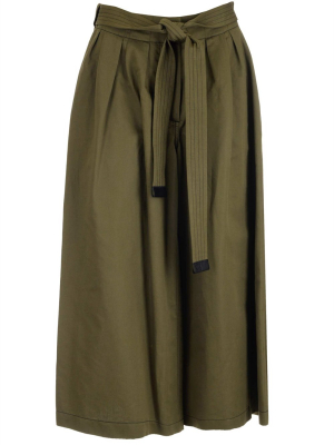 Loewe Belted Wide-leg Cropped Pants