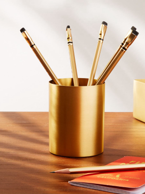 Solid Brass Studio Pencil Cup