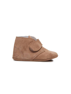 Childrenchic® My-first Tan Suede Baby Pram Velcro Booties