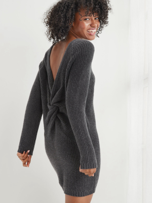 Aerie Twist Back Sweater Dress