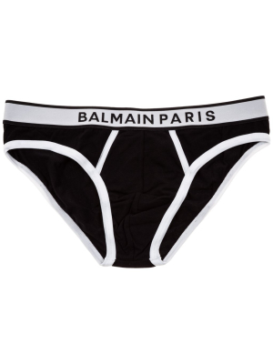 Balmain Logo Waistband 2 Pack Briefs