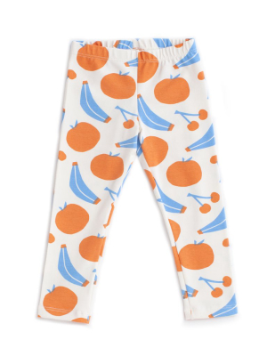 Leggings - Yummy Fruit Blue & Orange