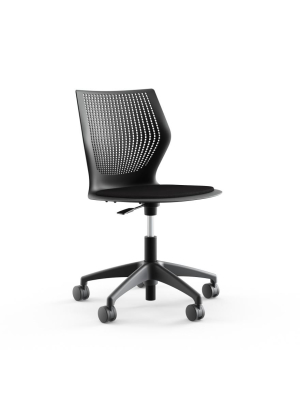 Multigeneration Armless Task Chair With Seat Pad