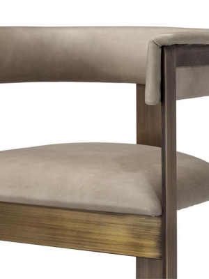 Darcy Dining Chair - Taupe Leather