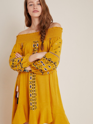 Grette Embroidered Tunic Dress