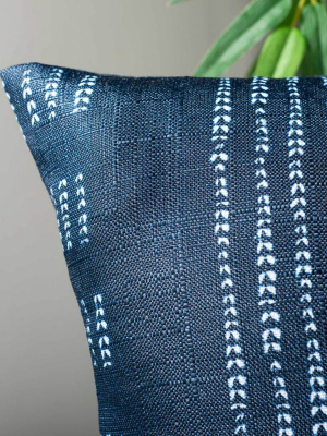 Mabel Pillow Deep Blue/white