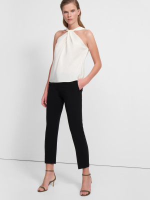 Slim Cropped Pant In Crepe