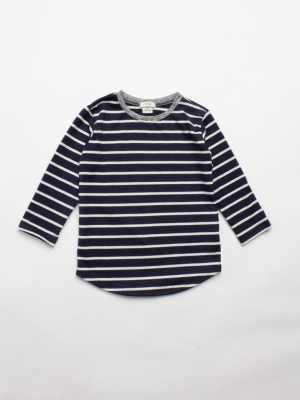 The Stripe Tee In Navy