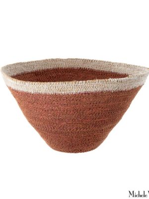 Nova Seagrass Basket Pink White