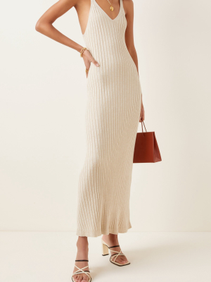 Goldie Ribbed Knit Midi Dress