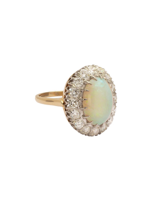 Opal & Diamond Ring