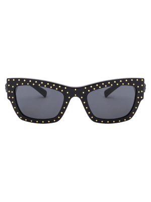 Versace Eyewear Medusa Ares Stud Sunglasses