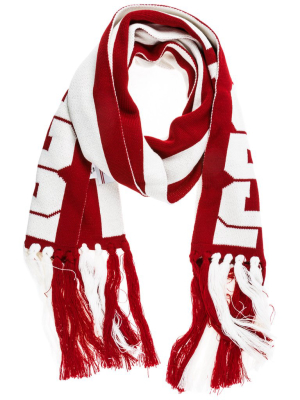 Gcds Logo Striped Frayed Scarf