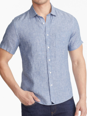 Wrinkle-resistant Short-sleeve Linen Valente Shirt - Final Sale