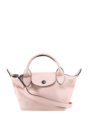 Longchamp Le Pliage Cuir Extra Small Top Handle Bag