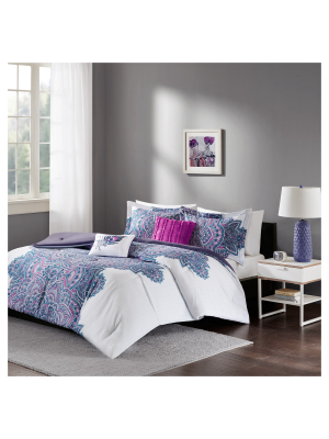 Purple Lolita Printed Comforter Set