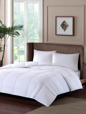 Cotton Sateen Down Alternative Comforter Level 1 Warm 3m Thinsulate Year Round Warmth (twin) White