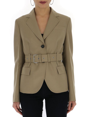 Prada Belted Single Breasted Blazer