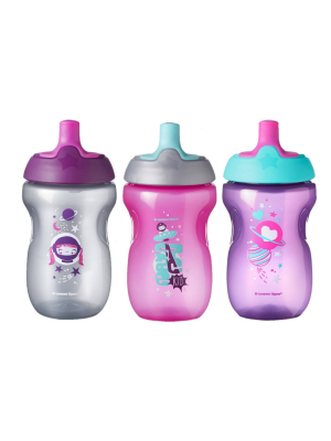 Tommee Tippee Sippy Toddler Sportee Bottle - 3pk/30oz Total 12+m