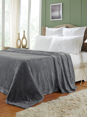 Blue Nile Mills Crosby Ultra-soft Fuzzy Velvety Sheen Fleece Blanket