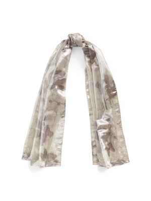 Silk-blend Chiffon Lamé Scarf