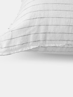 Linen Euro Pillowcase, Tennis Stripe