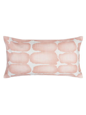 Pink Shibori Brush Throw Pillow