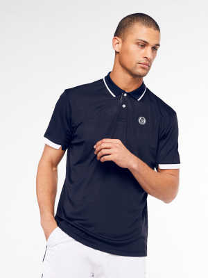 Tennis Young Line Pro Polo - Night Sky/blanc De Blanc