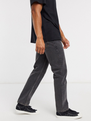 Asos Design Original Fit Jeans In Washed Black