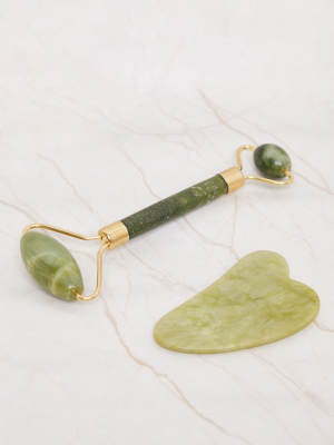 Jade Roller And Gua Sha Set