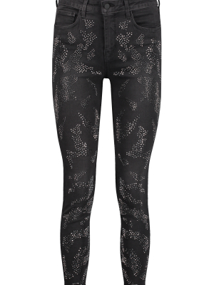 Margot High Rise Leopard Crystal Skinny