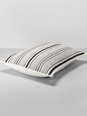 Textured Stripe Pillow Sham Railroad Gray - Hearth & Hand™ With Magnolia