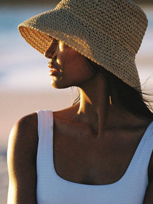 Cannes Straw Bucket Hat - Natural