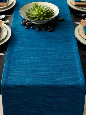 Grasscloth Corsair Blue Table Runner