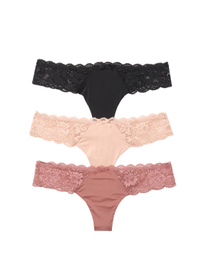 Dream Angels 3-pack Lace Thong Panties